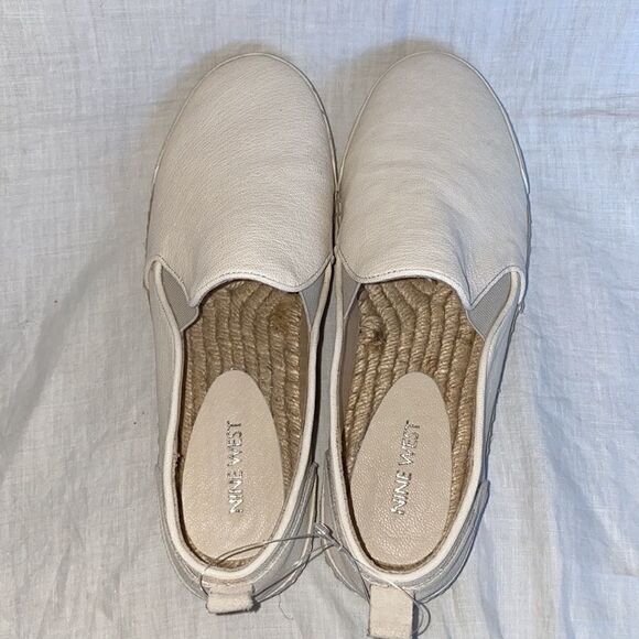 NINE WEST Beige Oranges Leather Espadrille Slip On-8.5 - Picture 7 of 9